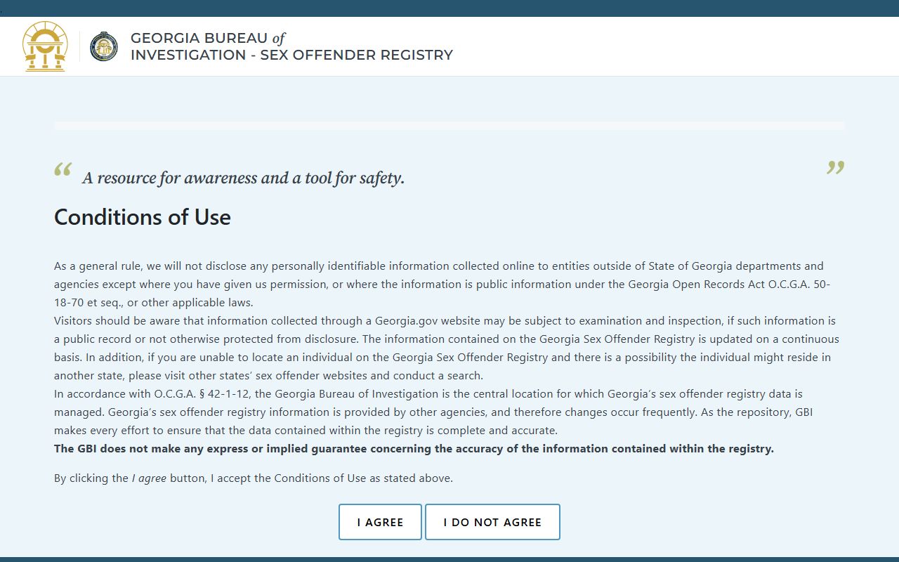 Treutlen County criminal records Georgia public sex offender registry search