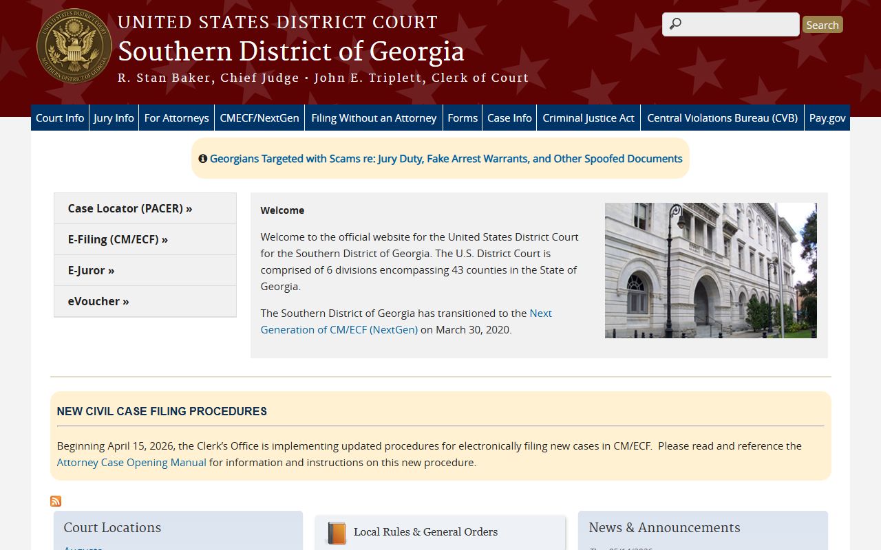 Treutlen County Superior Court records separate federal district court source