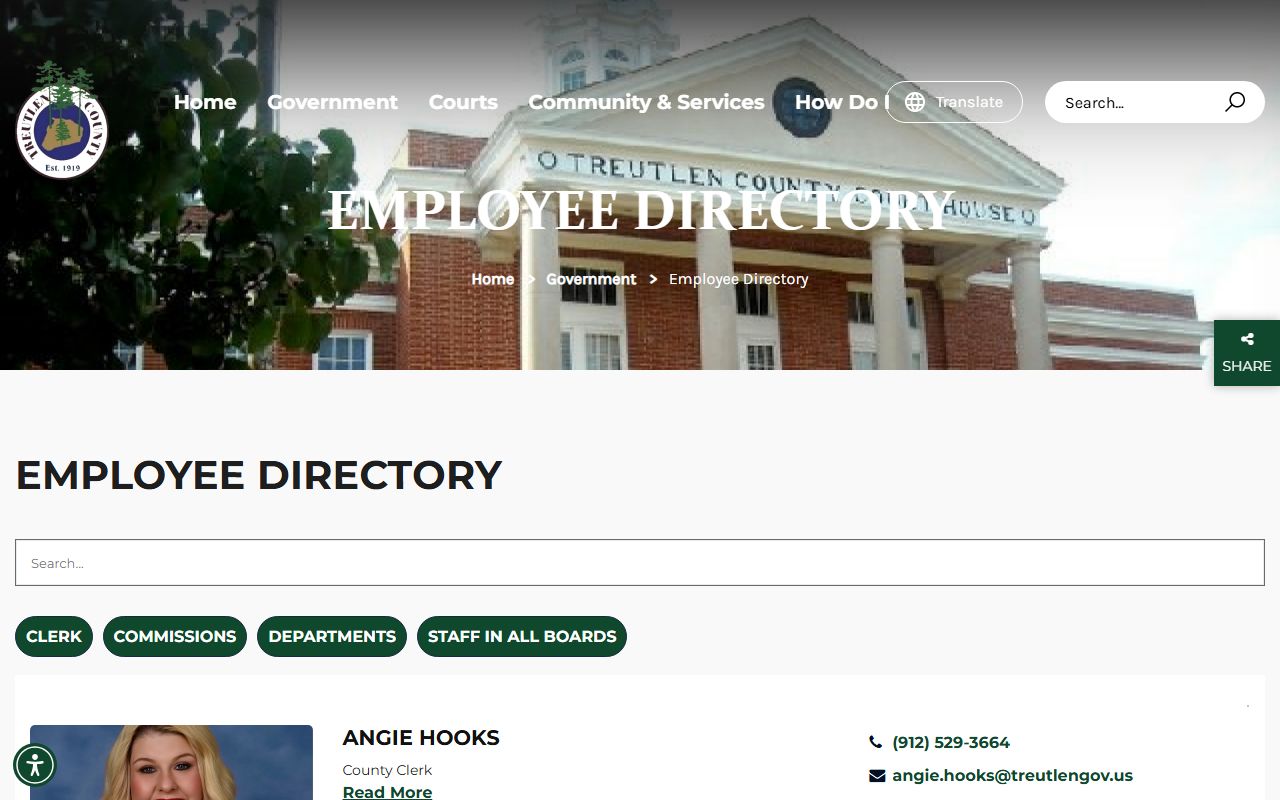 Treutlen County court records employee directory