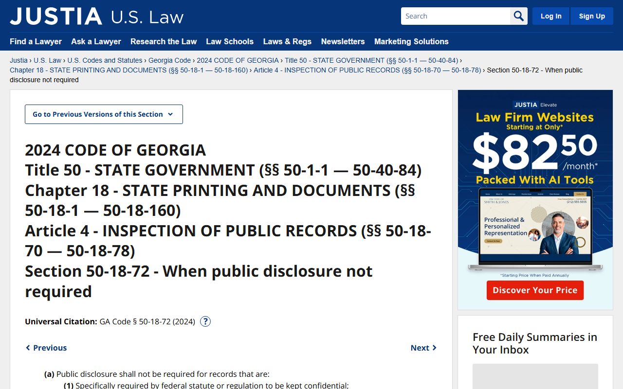 Treutlen County inmate records Georgia public record exemptions